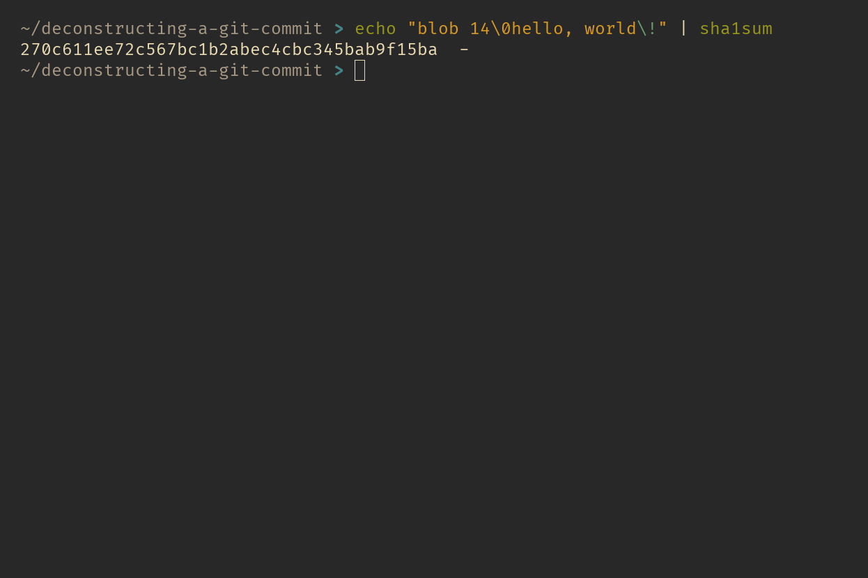 commit tree
